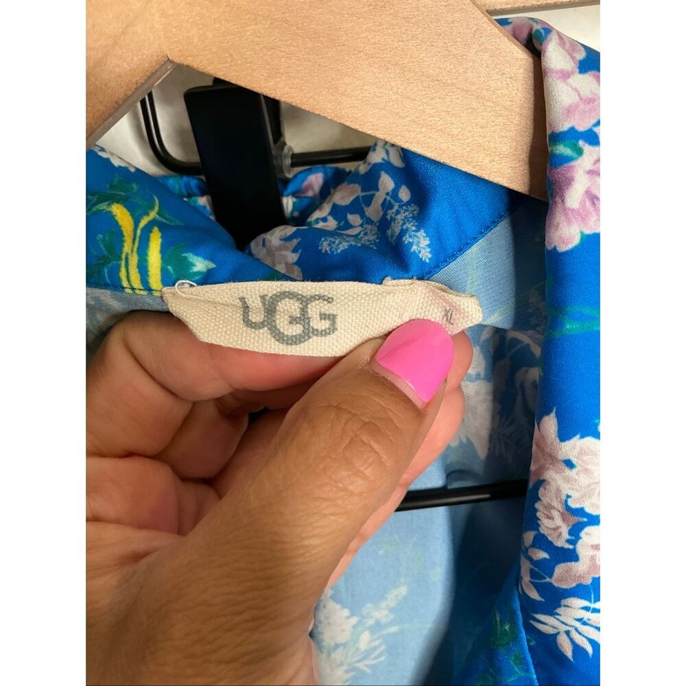 Ugg Satin Floral PJ Set | Blue in XL - Picture 3 of 7